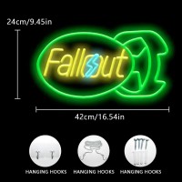 Ninthveen Fallout Neon Sign Gaming Led Neon Sign Fallouts Merchandise Light For Game Room Bedroom Man Cave Wall Decor Fallouts M