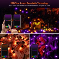 App Programmable 50 Led 55Ft Waterproof Rgb Color Changing C9 Led Christmas Lights Indoor Outdoor Extendable Dimmable Waterproo