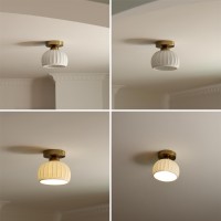 Ceramic Semi Flush Mount Ceiling Light Fixture Gold Hallway Ceiling Light Fixture Farmhouse Light Fixture Close To Ceiling Light