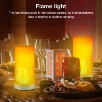 Led Flame Effect Light Upgraded Flame Lamp 4 Modes Usb Rechargeable Fire Lights With Remote Timer Waterproof Pillar Flickeri