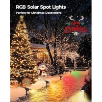 Brthera Color Changing Solar Spot Lights Halloween Decorations Solar Landscape Spotlights Solar Uplights For Tree With Remote Ip