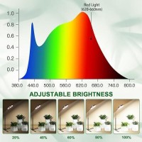 Yeoleh Grow Lights For Indoor Plants 6000K White Led Full Spectrum Gooseneck Plant Lamp With Dimmable Height Adjustable For M