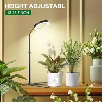 Yeoleh Grow Lights For Indoor Plants 6000K White Led Full Spectrum Gooseneck Plant Lamp With Dimmable Height Adjustable For M