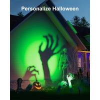 6 Pack Color Changing Solar Power Spot Lights For Halloween Decorations Skeletons Tombstones Ghost Outdoor Waterproof Led La