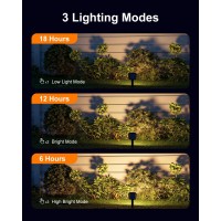 6 Pack Solar Powered Outdoor Spot Lights Outside Landscape Waterproof 24 Leds Spotlights Dusk To Dawn For House Yard Tree Plant