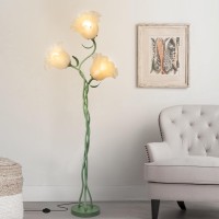 Fuzzbopn Flower Floor Lamp For Living Room Tall Floor Reading Lamp With Flexible Neck Shaft For Bedroom Decor Modern Corner Fl