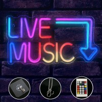 Wanxing Rgb Dynamic Music Neon Sign Dimmable For Wall Decor Bedroom Man Cave Game Room Home Bar Decor Music Studio Nightclubs Pa