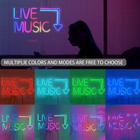 Wanxing Rgb Dynamic Music Neon Sign Dimmable For Wall Decor Bedroom Man Cave Game Room Home Bar Decor Music Studio Nightclubs Pa