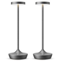 Sikevht 2 Pack Cordless Table Lamps Battery Operated Led Desk Lamp 3Color Stepless Dimming Portable Waterproof For Restau