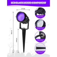 Aodiyipei Outdoor Black Light Halloween Spotlight 12W Purple Spotlights Led Blacklight Waterproof Spot Landscape Lights With U