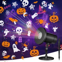 Halloween Projector Lights Outdoor 18 Halloween Pattens Led Halloween Window Projector Waterproof Holiday Projector Lights For