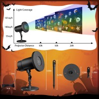 Halloween Projector Lights Outdoor 18 Halloween Pattens Led Halloween Window Projector Waterproof Holiday Projector Lights For