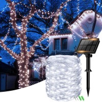 Bitjam 1 Pack Solar Fairy Lights For Outside Waterproof 49Ft15M 150Led Solar String Lights Outdoor 8 Modes Solar Twinkle Light