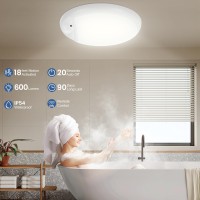 Deeplite Rechargeable Ceiling Light Battery Operated Motion Sensor Light With Remote Wireless Shower Light 3 Colors Timming 10