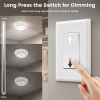 Suraielec Battery Ceiling Light With Wall Switch Motion Sensor Light Indoor Wireless Wall Switch Remote 6500K 300Lm Battery