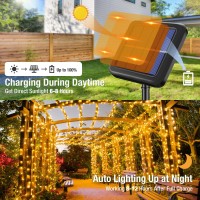 Btfarm 4 Pack Solar String Lights Outdoor Extra Long 480Led 156Ft Solar Christmas Lights Outside Waterproof 8 Modes Solar Powe