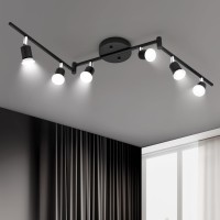 Sunwish Track Lighting Fixtures Ceiling 8Light Black Led Track Lighting Kit With Flexibly Rotatable Light Head Modern Ceiling