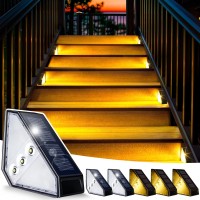 Solar Step Lights For Outside 6Pack Led Solar Stair Lights Outdoor Waterproof Ip65 Auto Onoff Solar Deck Stair Lighting St