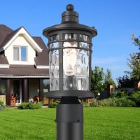 Darkaway Outdoor Post Lights Lamp Posts Outdoor Lighting Aluminum Post Lights Outdoor Light Fixtures With Water Ripple Glass P