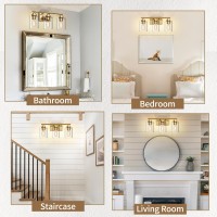 Skejao 3 Light Bathroom Vanity Light Over Mirror Gold Vanity Light For Bathroom Gold Bathroom Light Fixture Wall Sconce Lighting