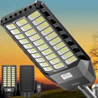 Deepn Solar Street Lights 6000W Solar Parking Lot Lights Commercial Grade 420000 Lumens Solar Lights Outdoor Waterproof Dusk To