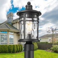 Darkaway Large Outdoor Post Lights Lamp Posts Outdoor Lighting 17Inch Aluminum Post Lights Outdoor Light Fixtures With Water Ri