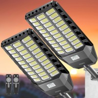 Solar Street Lights Outdoor 6000W Solar Parking Lot Lights Commercial Grade 420000 Lumens Solar Lights Outdoor Waterproof Dusk