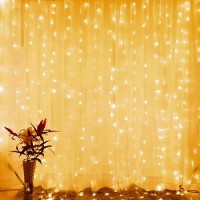 Brightown 1200 Led Curtain String Lights 98 Ft Hanging Fairy Lights With Remote 8 Modes Connectable Waterproof Window Lights