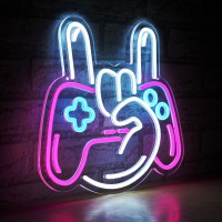 Oneneno Gamer Led Neon Sign For Wall Decoration Lightness Controllable Neon Light For Man Cave Decor Christmas Ornament Party