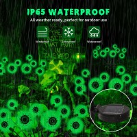 Halloween Eyeballs Solar Lights 2 Pack 20 Led Multicolored Outdoor 2 Modes Light Scary Swaying Firefly Decoration Lights Wa