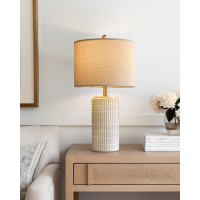 Portres 23 Table Lamp For Living Room Modern Ceramic Lamps For Bedroom Farmhouse White Bedside Nightstand Bedside Lamp End T