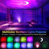 Hd Image Northern Lights Projector Night Light For Bedroom 54 Lighting Modes Aurora Star Projector With Timer And Remote Contro