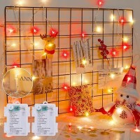 Minetom Christmas String Lights Battery Operated 2 Pack Total 33Ft 100 Led Battery Powered Fairy Lights With Timer 8 Modes Wa