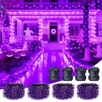 Brightown Halloween Lights Outdoor Battery Operated 4 Pack Total 66 Ft 200 Led Battery Powered Fairy Lights With Timer 8 Modes