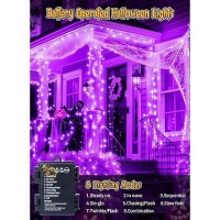 Brightown Halloween Lights Outdoor Battery Operated 4 Pack Total 66 Ft 200 Led Battery Powered Fairy Lights With Timer 8 Modes