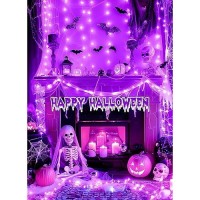 Brightown Halloween Lights Outdoor Battery Operated 4 Pack Total 66 Ft 200 Led Battery Powered Fairy Lights With Timer 8 Modes