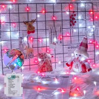 Minetom Christmas String Lights Battery Operated 17Ft 50 Led Battery Powered Fairy Lights With Timer 8 Modes Waterproof Strin