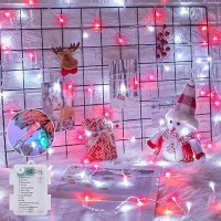 Minetom Christmas String Lights Battery Operated 17Ft 50 Led Battery Powered Fairy Lights With Timer 8 Modes Waterproof Strin