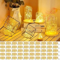 Kolpop 50 Pack Led Fairy Lights Battery Operated 7Ft 20 Led Mini Twinkle String Lights Battery Powered Waterproof For Christmas