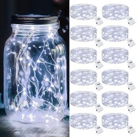 Kolpop 12 Pack Led Fairy Lights Battery Operated 7Ft 20 Led Mini Twinkle String Lights Battery Powered Waterproof For Christmas