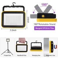 Crepow Rechargeable Led Black Light Battery Powered Portable Blacklight 395Nm Led Flood Light Black Lights Neon Glow Party B