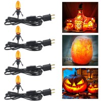 4 Pack Accessory Cord With Light Bulb 6Ft Accessory Cord With 1 Led Bulb E12 Base Light Bulbs With Onoff Switch Plugs C7 Villa