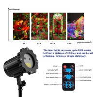 Christmas Laser Lights Red Green Holiday Patterns Laser Light Projector With Rf Remote Waterproof Indoor Outdoor Decoration