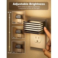 Jandcase Led Night Light 2 Pack Night Lights Plug Into Wall With Dusk To Dawn Sensor Dimmable Plug In Night Light Adjustabl