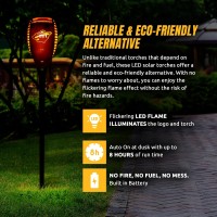 Sporticulture Minnesota Wild Led Solar Torch 4 X 4 X 36 Waterproof Sun Damage Resistant Solar Light With Flickering Flame