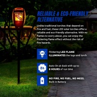 Sporticulture New York Rangers Led Solar Torch 4 X 4 X 36 Waterproof Sun Damage Resistant Solar Light With Flickering Fla