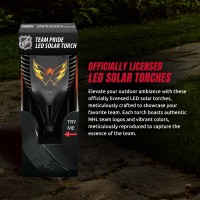 Sporticulture Washington Capitals Led Solar Torch 4 X 4 X 36 Waterproof Sun Damage Resistant Solar Light With Flickering