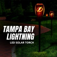 Sporticulture Tampa Bay Lightning Led Solar Torch 4 X 4 X 36 Waterproof Sun Damage Resistant Solar Light With Flickering