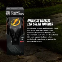 Sporticulture Tampa Bay Lightning Led Solar Torch 4 X 4 X 36 Waterproof Sun Damage Resistant Solar Light With Flickering