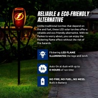 Sporticulture Tampa Bay Lightning Led Solar Torch 4 X 4 X 36 Waterproof Sun Damage Resistant Solar Light With Flickering